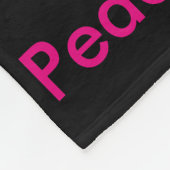 平和なフローラを黒い平和な夢に フリースブランケット (角)