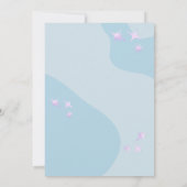 平和なベビーブルースターフォトベビー1st Birthday 招待状 (裏面)