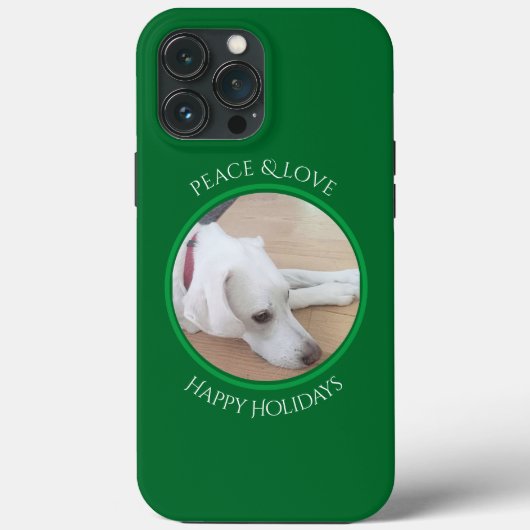 平和なホワイトドッグレッドカラークリスマス Case-Mate iPhoneケース (裏面)