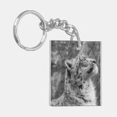 平和なユキヒョウ キーホルダー (正面左)