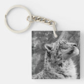 平和なユキヒョウ キーホルダー (正面)