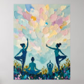 平和なヨガの実践 ポスター (正面)