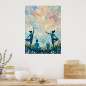 平和なヨガの実践 ポスター (キッチン)