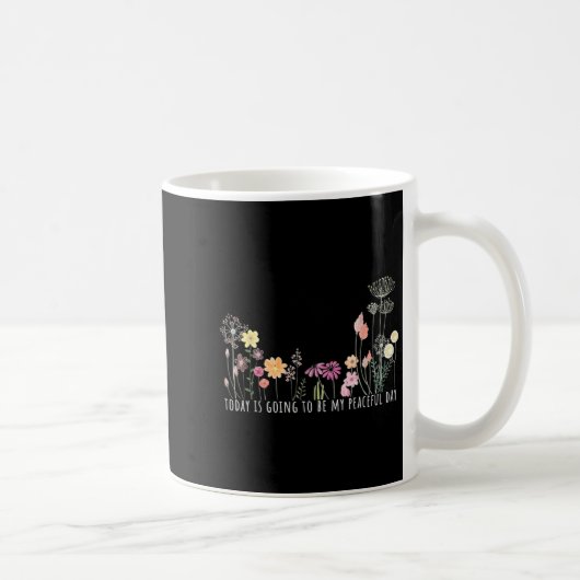 平和な一日を過ごせそうな植物図鑑デザイン コーヒーマグカップ (右)