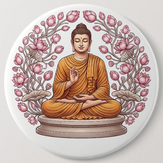 平和な仏画 ピンバッジ (正面)
