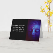 平和な仏 カード (黄色い花)