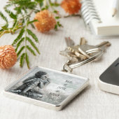 平和な休息の銀製の仏の知恵の引用文 キーホルダー (側面)