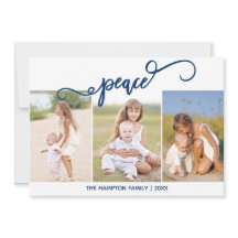 平和な休日の写真コラージュ　ホリデーカード