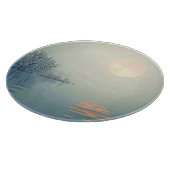 平和な冬のモーニングアート カッティングボード (角)