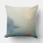 平和な冬のモーニングアート クッション (正面)
