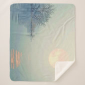 平和な冬のモーニングアート シェルパブランケット (正面)