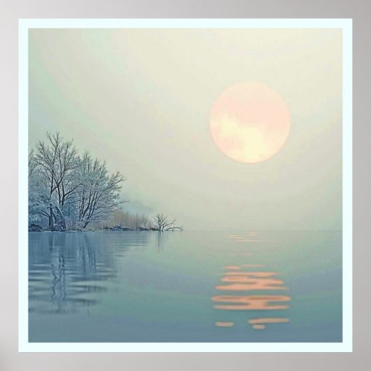 平和な冬のモーニングアート ポスター (正面)