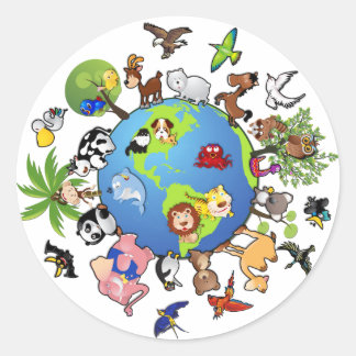 平和な動物界 – 世界中の動物 ラウンドシール