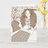 平和な午後 カード (黄色い花)