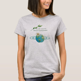 平和な地球のデザイン | 女性用ベーシックTシャツ Tシャツ