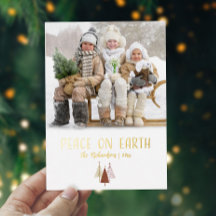 平和な地球のフォト エレガントなクリスマスのゴールドスクリプト