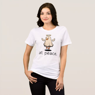 平和な天使ガチョウ、ハロウィンのブラックユーモアギフト トライブレンドTシャツ