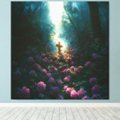 平和な宗教のための神聖な十字架宇宙 キャンバスプリント (インサイチュ (ウッドフロア))