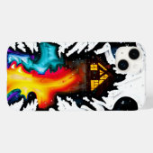 平和な家を覆う宇宙氷城 Case-Mate iPhoneケース (裏面 (横))
