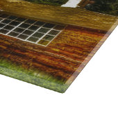 平和な小屋のガラスまな板 カッティングボード (角)