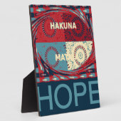 平和な希望：落ち着いたデザインハクナマタタ フォトプラーク (側面)