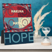 平和な希望：落ち着いたデザインハクナマタタ フォトプラーク (側面)