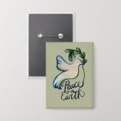 平和な平和の芸術を願う 缶バッジ (正面/裏面)