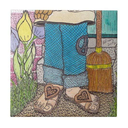 平和な庭師のタイル タイル (正面)