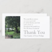 平和な庭6の悔やみや弔慰は2感謝していしています サンキューカード (正面/裏面)