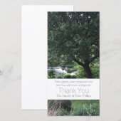 平和な庭6の悔やみや弔慰は3感謝していしています サンキューカード (正面/裏面)