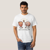 平和な心幸せなハートTシャツ Tシャツ (正面フル)