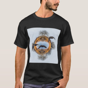 平和な惑星の上でアヒルのマラード Tシャツ