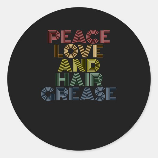 平和な愛と髪の脂おもしろい ラウンドシール (正面)