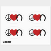 平和な愛の声 楕円形シール (シート)