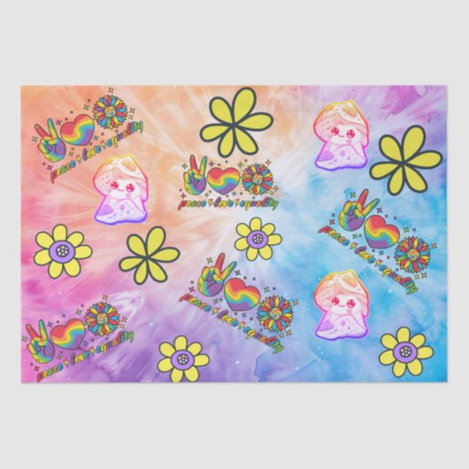 平和な愛の平等とティッシュペーパー 薄葉紙 (正面)