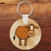 平和な愛の牛 キーホルダー (正面)