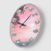 平和な感動的な時計 ラージ壁時計 (傾斜)