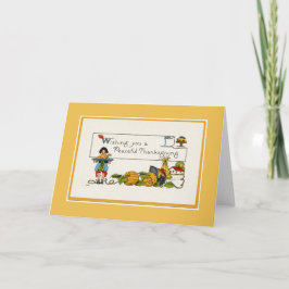 平和な感謝祭金ゴールドグリーティングカード シーズンカード