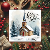 平和な教会のシーン宗教的なクリスマス シーズンカード