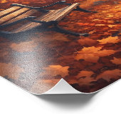 平和な敵と落ちたの離れ秋の道 フォトプリント            (角)