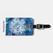 平和な旅行の荷物のラベル ラゲッジタグ (正面横)