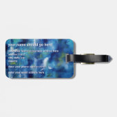 平和な旅行の荷物のラベル ラゲッジタグ (裏面横)