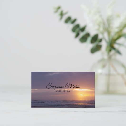 平和な日の出 名刺 (スタンド正面)