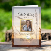 平和な日没フィールドお祝いの人生の葬儀 プログラム