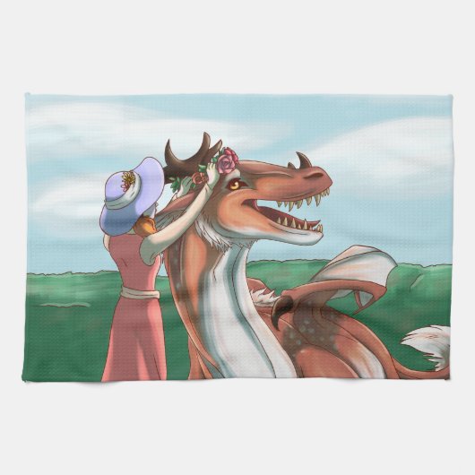 平和な日 キッチンタオル (横)