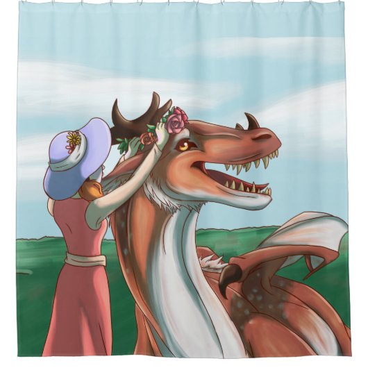 平和な日 シャワーカーテン (正面)