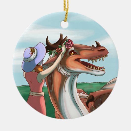 平和な日 セラミックオーナメント (正面)