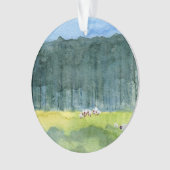 平和な景色のクリスマスのオーナメント オーナメント (正面)