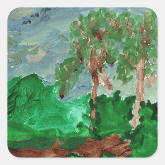 平和な景観のシール スクエアシール (正面)