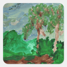 平和な景観のシール スクエアシール